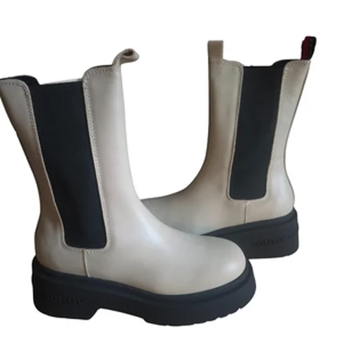 Tommy Jeans ACE – Beżowe Botki na Platformie 40 - zdjęcie 4