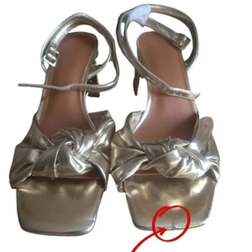 ASOS Design – Złote Sandały na Słupku 40 (Gatunek II – Para nr 2) - zdjęcie 4