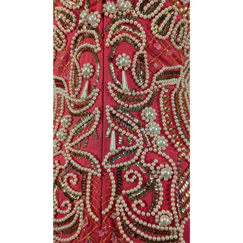 ASOS LUXE – Sukienka Koralowa Perły Cekiny Outlet R. 34 - zdjęcie 7