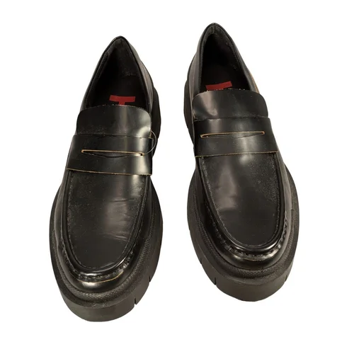 HUGO – Męskie Półbuty ze Skóry Naturalnej Chunky Black 42 - zdjęcie 2