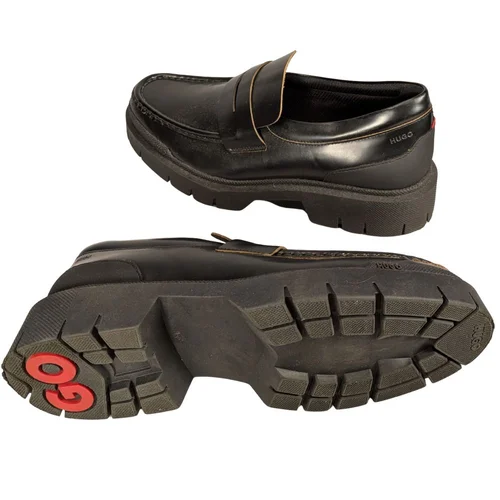 HUGO – Męskie Półbuty ze Skóry Naturalnej Chunky Black 42 - zdjęcie 5