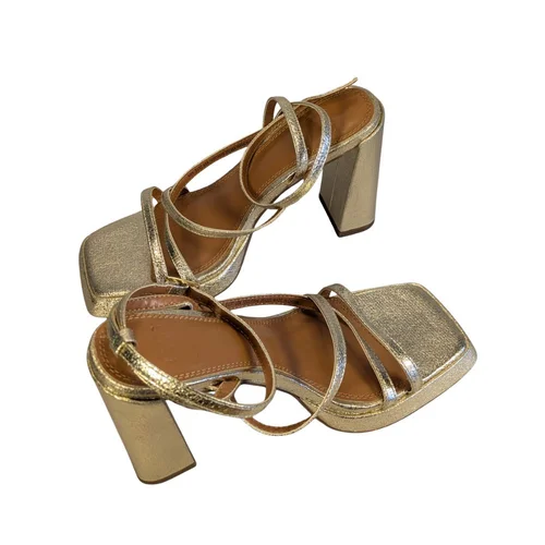 ASOS Design – Sandały Złote Platforma Crackle R. 37 - zdjęcie 3