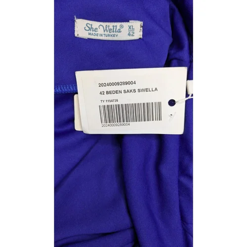 She Wella Sukienka Wieczorowa Chiffon Saks Blue Rozmiar 42 - zdjęcie 8