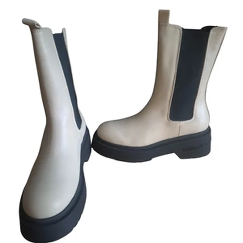 Tommy Jeans ACE – Beżowe Botki na Platformie 40 - zdjęcie 7