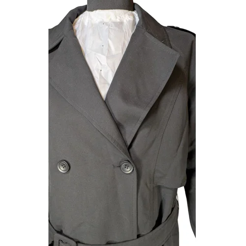 Czarny Długi Płaszcz Trencz Amazon Model 6701 r. 44 - zdjęcie 4