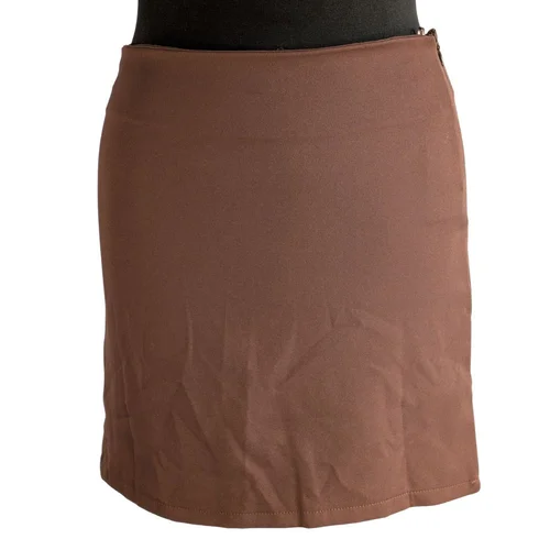 ASMIL – Czekoladowa Spódnica Mini Bawełniana [Rozmiar XS] - zdjęcie 2