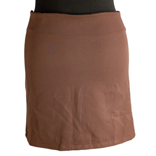 ASMIL – Czekoladowa Spódnica Mini Bawełniana [Rozmiar XS] - zdjęcie 5