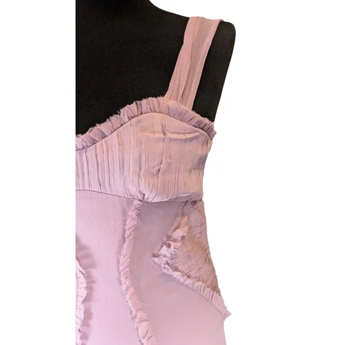 ASOS Design – Romantyczna Różowa Sukienka Maxi Raw Hem 34 - zdjęcie 2