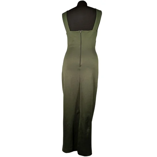 ASOS Design – Oliwkowa Sukienka Maxi z Drapowanym Dekoltem 38 - zdjęcie 3