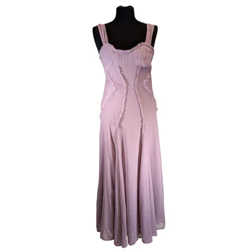 ASOS Design – Romantyczna Różowa Sukienka Maxi Raw Hem 34 - zdjęcie 4