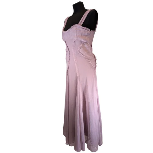 ASOS Design – Romantyczna Różowa Sukienka Maxi Raw Hem 34 - zdjęcie 5