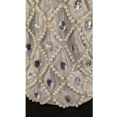 Asos Design Bolerko z Perłami i Kryształkami Srebrne 36 S - zdjęcie 7