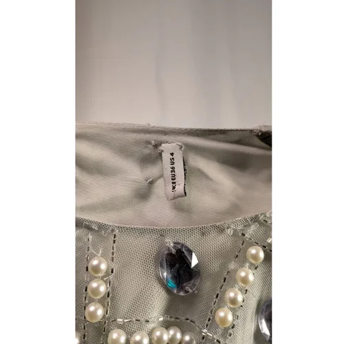 Asos Design Bolerko z Perłami i Kryształkami Srebrne 36 S - zdjęcie 8