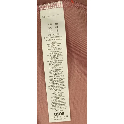 ASOS Design – Brudnoróżowa Sukienka Midi Drapowana – 40 - zdjęcie 7