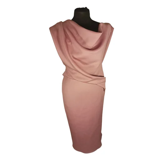 ASOS Design – Brudnoróżowa Sukienka Midi Drapowana – 40 - zdjęcie 8