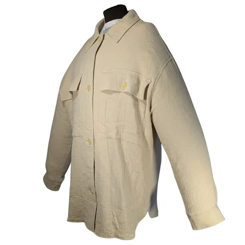 Beżowa Koszula Oversize Asos Design 100% Bawełna 42 XL - zdjęcie 6