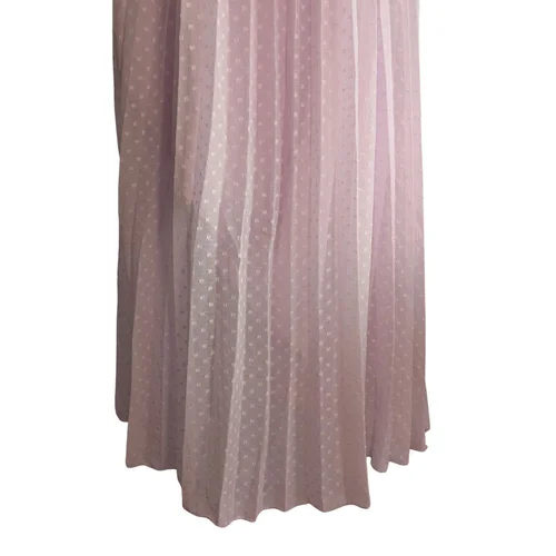 Liliowa plisowana sukienka maxi ASOS Maternity Bufiaste rękawy Rozmiar 38 - zdjęcie 7