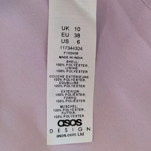 Liliowa plisowana sukienka maxi ASOS Maternity Bufiaste rękawy Rozmiar 38 - zdjęcie 12
