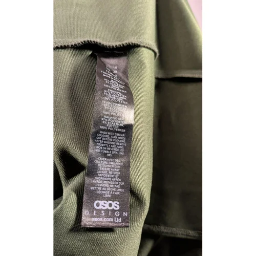 ASOS Design – Oliwkowa Sukienka Maxi z Drapowanym Dekoltem 38 - zdjęcie 7