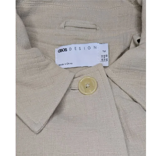 Beżowa Koszula Oversize Asos Design 100% Bawełna 42 XL - zdjęcie 10