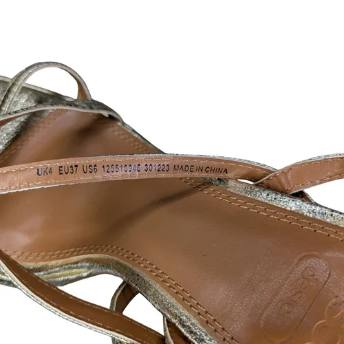 Sandały na Słupku i Platformie Asos Design Złote 37 - zdjęcie 4