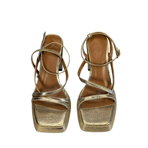 Sandały na Słupku i Platformie Asos Design Złote 37 - zdjęcie 7