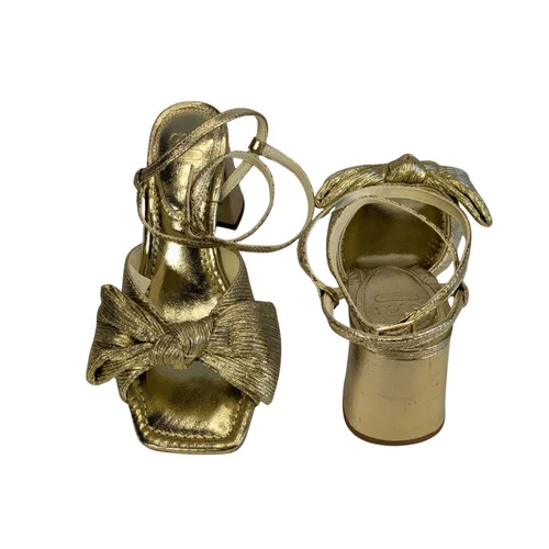 ASOS Design – Złote Sandały z Kokardą na Słupku – 39 - zdjęcie 4