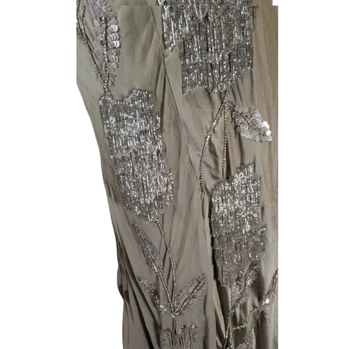 Sukienka maxi ASOS DESIGN w odcieniu szampana styl Art Deco Rozmiar 40 - zdjęcie 8