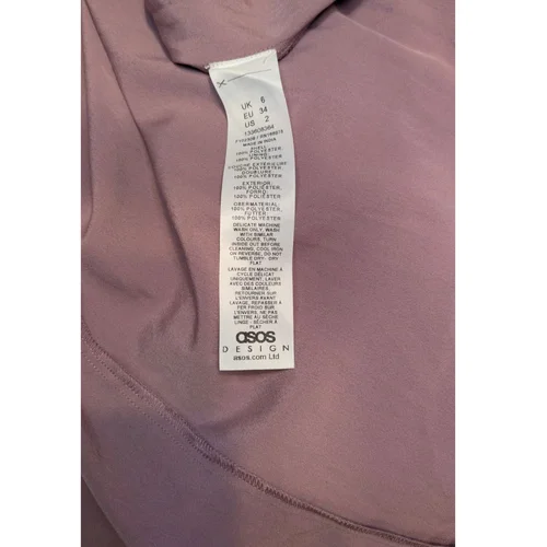 ASOS Design – Romantyczna Różowa Sukienka Maxi Raw Hem 34 - zdjęcie 8