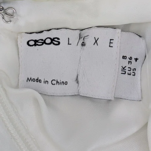 Biała Sukienka Mini ASOS LUXE z Tiulem i Kryształkami Rozmiar 36 - zdjęcie 14