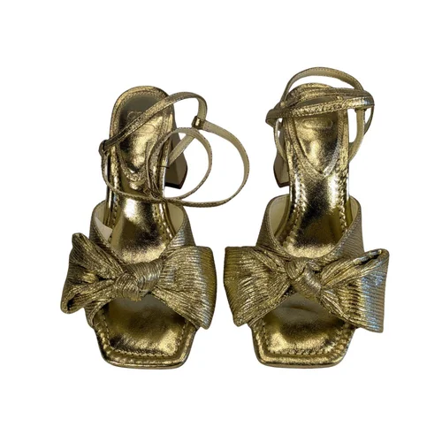 ASOS Design – Złote Sandały z Kokardą na Słupku – 39 - zdjęcie 6