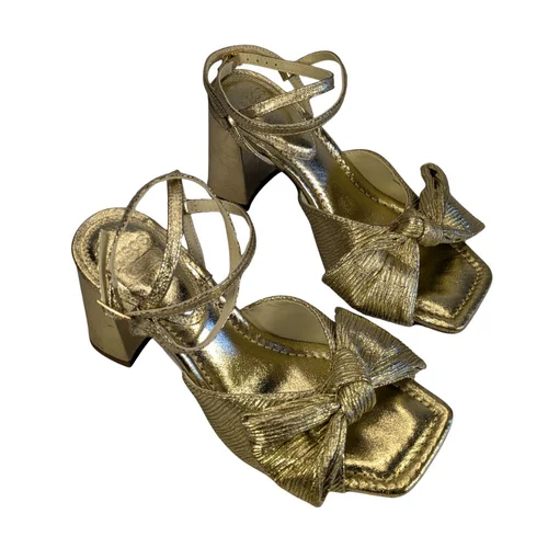 ASOS Design – Złote Sandały z Kokardą na Słupku – 39 - zdjęcie 7