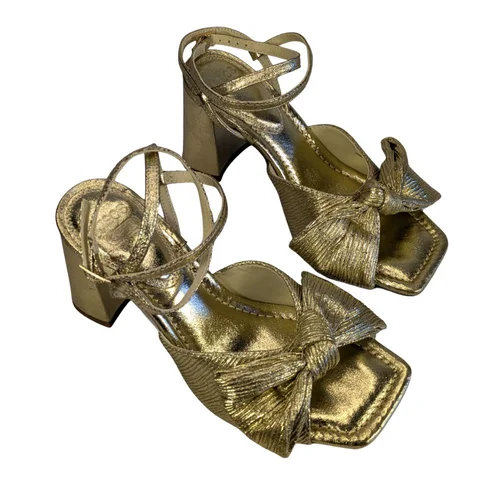 ASOS Design – Złote Sandały z Kokardą na Słupku – 39 - zdjęcie 8