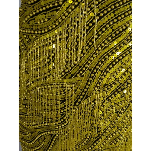 ASOS EDITION – Złota Spódnica Midi z Cekinami i Frędzlami – 36 - zdjęcie 5