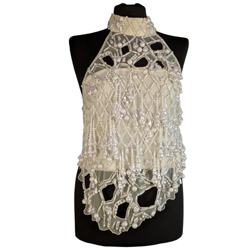 ASOS Premium – Perłowy Top Halter Neck Embellished 40 (L) - zdjęcie 2