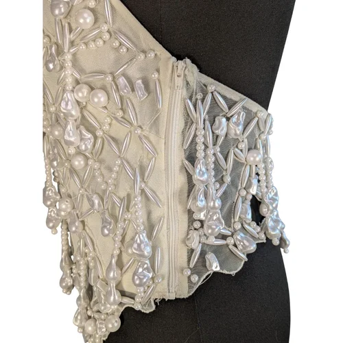 ASOS Premium – Perłowy Top Halter Neck Embellished 40 (L) - zdjęcie 7