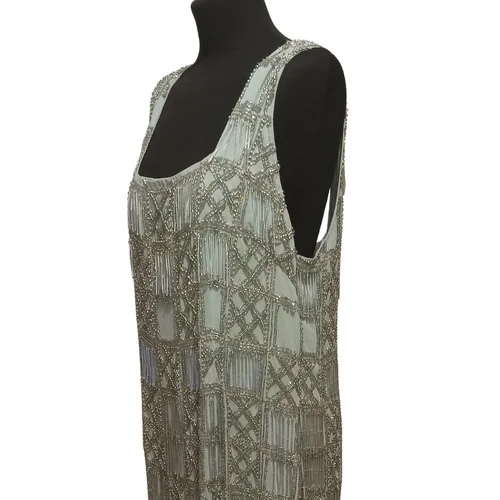 Wieczorowa Suknia Maxi Koraliki Gatsby ASOS Miętowa 46 - zdjęcie 3