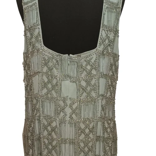 Wieczorowa Suknia Maxi Koraliki Gatsby ASOS Miętowa 46 - zdjęcie 6