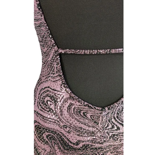 AsYou Błyszczący Romper z Wycięciem na Plecach Różowy 34 XS - zdjęcie 6