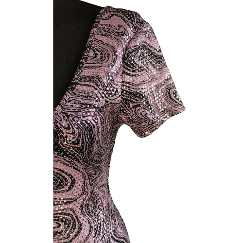 AsYou Błyszczący Romper z Wycięciem na Plecach Różowy 34 XS - zdjęcie 7