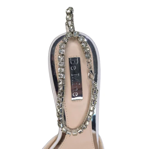 Be Mine Nella – Ivory Satynowe Czółenka Ślubne z Kryształkami 38 (UK 5) - zdjęcie 2