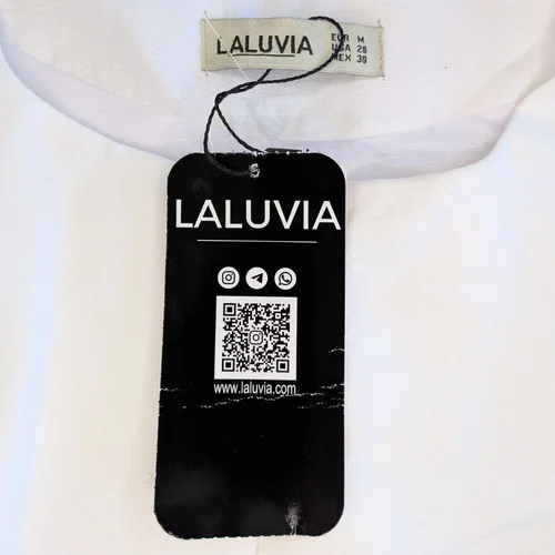 Biały Komplet LULAVIA Kamizelka i Spódnica M DEF - zdjęcie 11