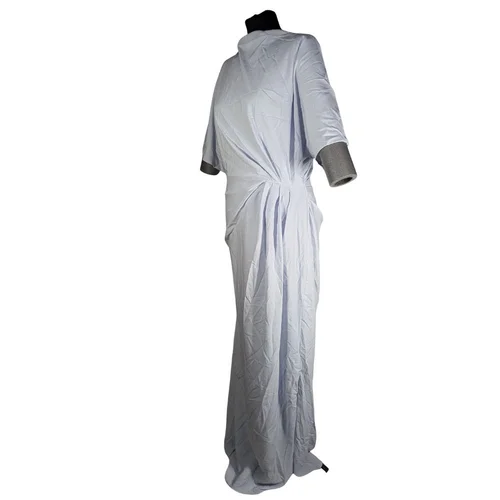 Błękitna Sukienka Maxi ASOS DESIGN z Drapowaniem w Talii 42 - zdjęcie 2