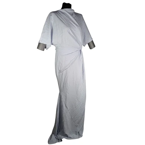 Błękitna Sukienka Maxi ASOS DESIGN z Drapowaniem w Talii 42 - zdjęcie 4