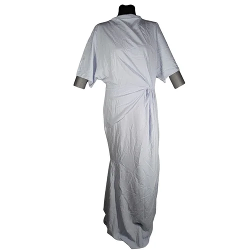 Błękitna Sukienka Maxi ASOS DESIGN z Drapowaniem w Talii 42 - zdjęcie 6