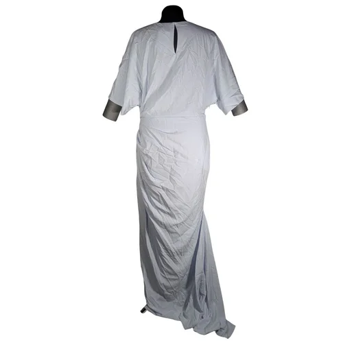 Błękitna Sukienka Maxi ASOS DESIGN z Drapowaniem w Talii 42 - zdjęcie 7