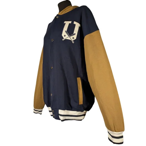 Granatowa Bluza College z Kapturem FUMOOD USA 1984 Oversize - zdjęcie 3