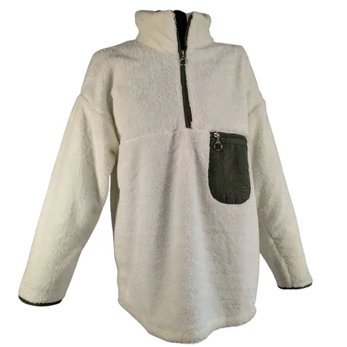 Kremowa Bluza Polarowa Half-Zip Trendyol L - zdjęcie 4