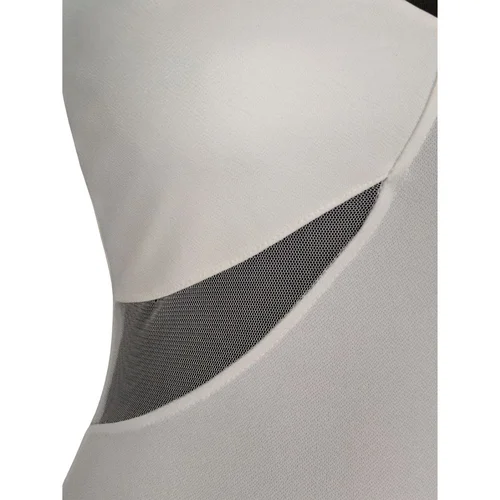 Białe Asymetryczne Body z Bufką i Siateczką Alaçatı Stili R. 36 - zdjęcie 10