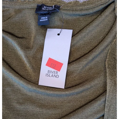 Body Damskie River Island V-Neck Khaki R. 34 - zdjęcie 7